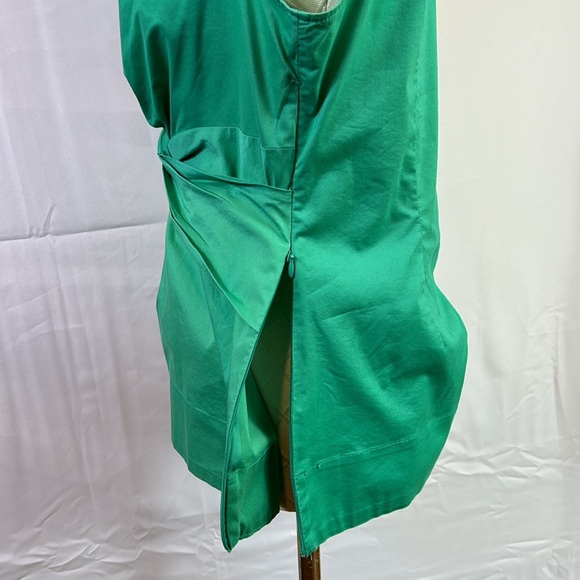 New York & Company Stretch Green Sleeveless Top Size Medium Top Zipper Side - Picture 4 of 7